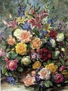 unknow artist Floral, beautiful classical still life of flowers.083 USA oil painting artist